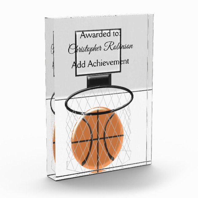 Basketball Acrylic Award (Left)