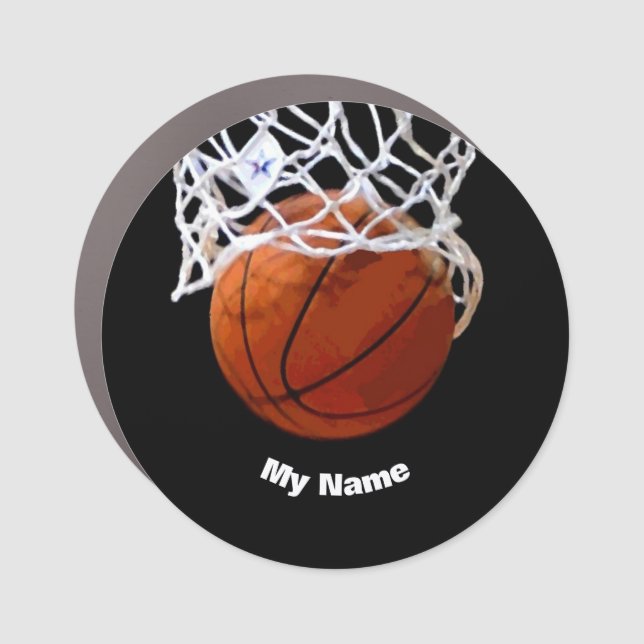Basketball Add Your Name Car Magnet (Front)