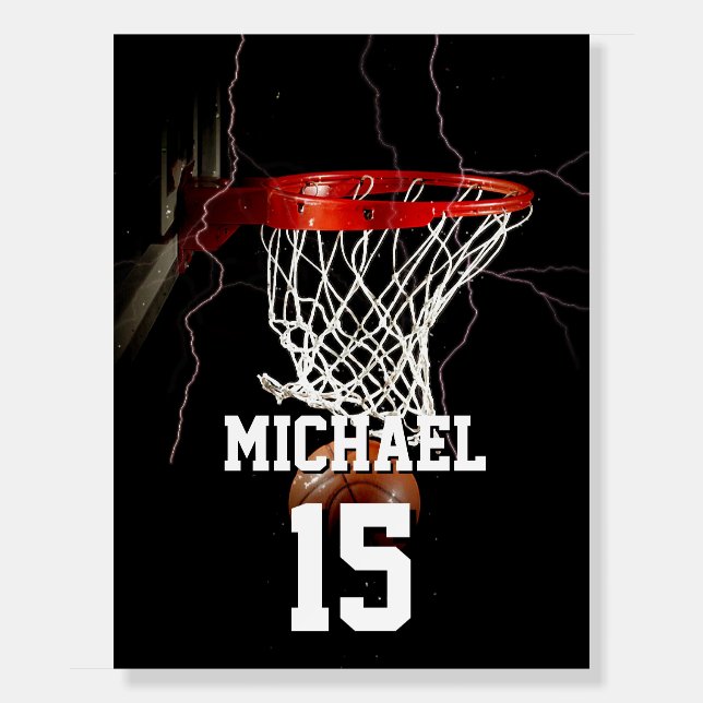 Basketball Add Your Name & Number Foam Board (Front)