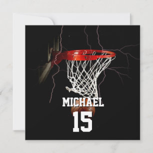 Basketball Add Your Name & Number Holiday Card