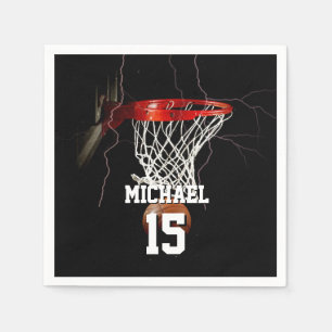 Basketball Add Your Name & Number Napkins