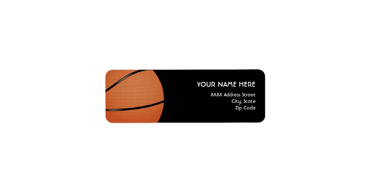 Basketball Address Labels | Zazzle