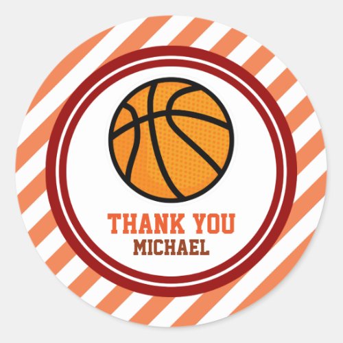 Basketball All Star Sport Thank You favor Tag