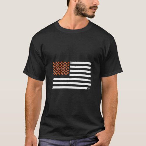 Basketball American Flag Coach USA  Team Player Vi T_Shirt