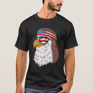 Basketball American Flag Skull Sunglass Patriotic T-Shirt