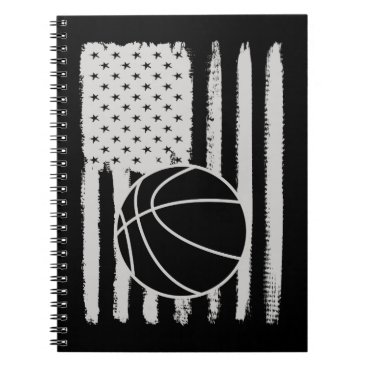 Basketball American Flag USA Apparel Notebook Basketball American Flag USA Apparel Notebook
