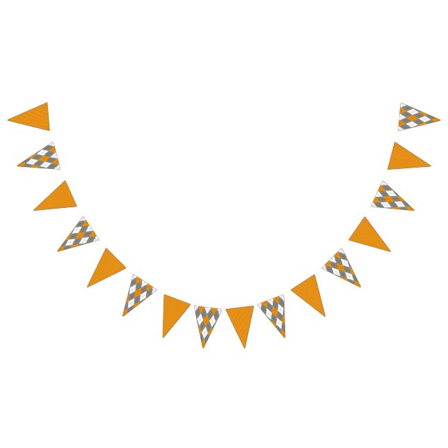 Basketball and Argyle Pattern Bunting Flags (All)