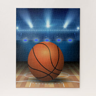 Basketball and Court Jigsaw Puzzle