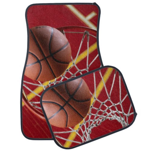 Basketball and Hoop Car Mats Set of 4