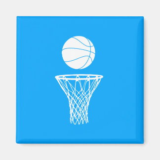 Basketball and Hoop Magnet Blue