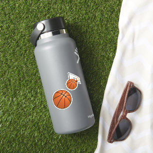 Basketball and Hoop Sticker