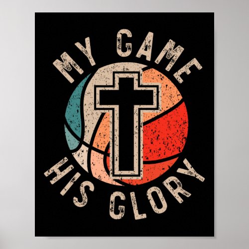 Basketball And Jesus Christ Christian Believer Hoo Poster
