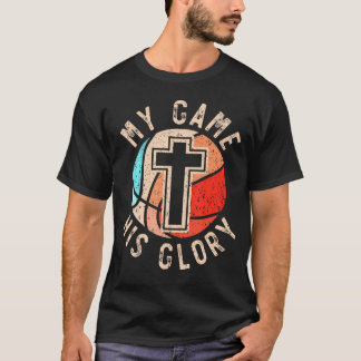 Basketball And Jesus Christ Christian Believer Hoo T-Shirt