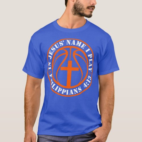 Basketball and Jesus Christian Basketball Player P T_Shirt
