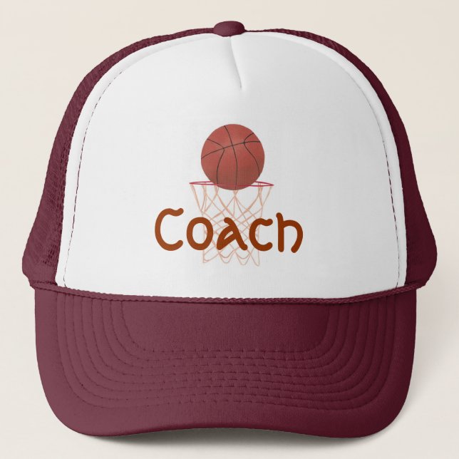 Basketball and net, with Coach sports hats (Front)