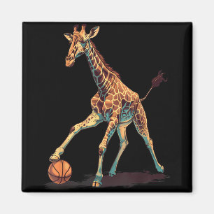 Basketball Animal Art Giraffe Basketball Player Dr Magnet