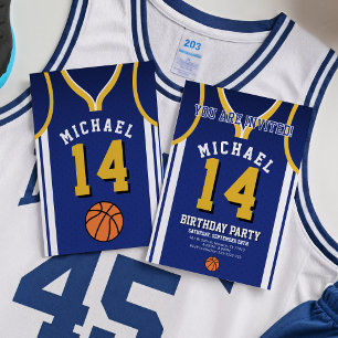 Basketball Any Age Birthday Invite 
