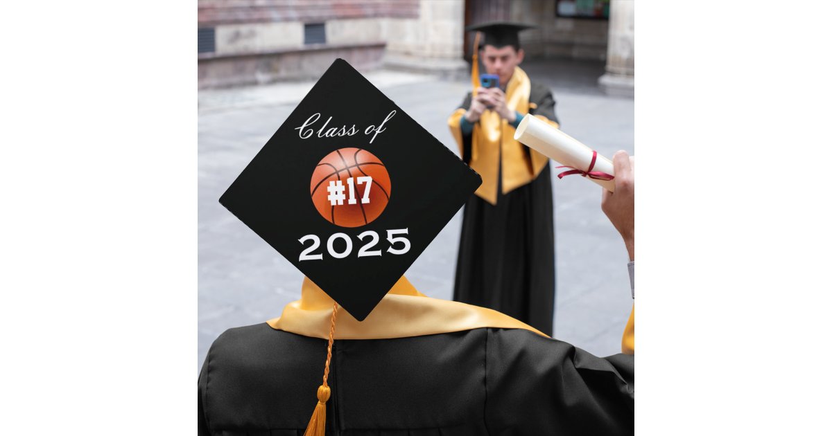Basketball Any Custom Color Class of Year Graduation Cap Topper