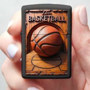 Basketball Arch Wood Court Zippo Lighter