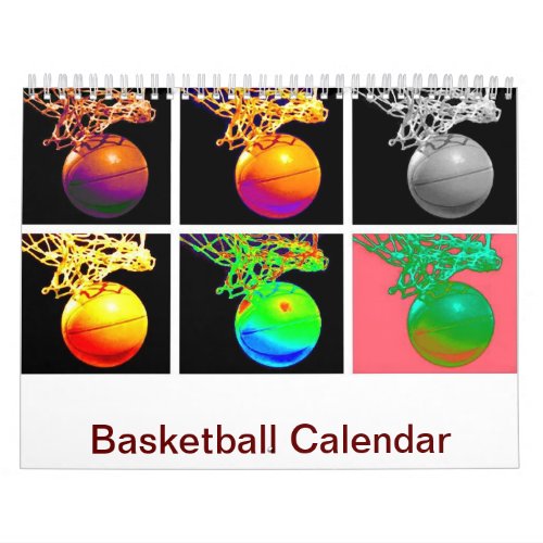 Basketball Art Calendar