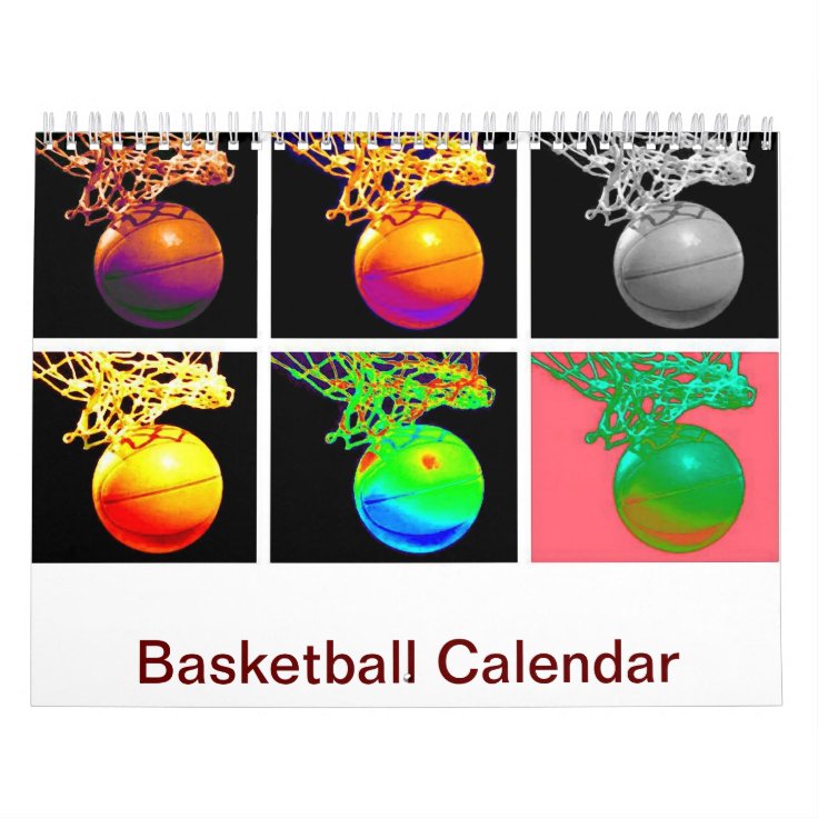 Basketball Art Calendar | Zazzle