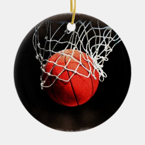 Basketball Art Ceramic Ornament