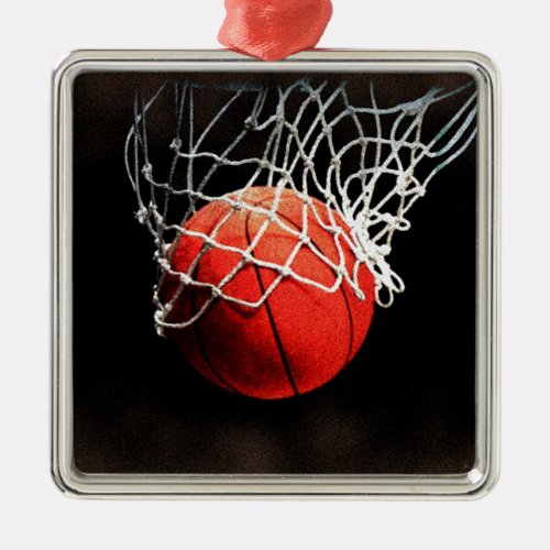 Basketball Art Metal Ornament