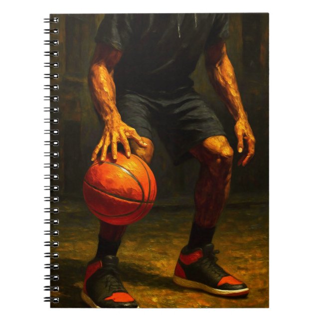 Basketball Art Notebook - Sports Design Journal (Front)
