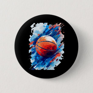 Basketball Art Poster Graphic 1 Button