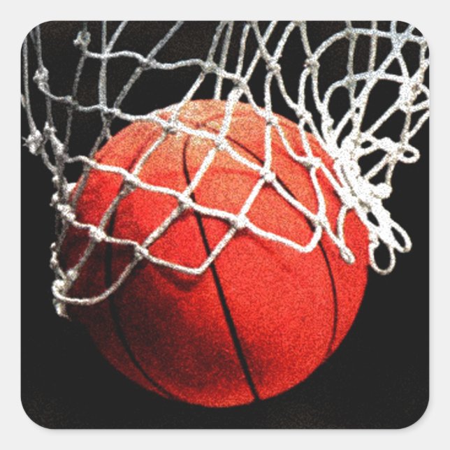 Basketball Art Square Sticker (Front)