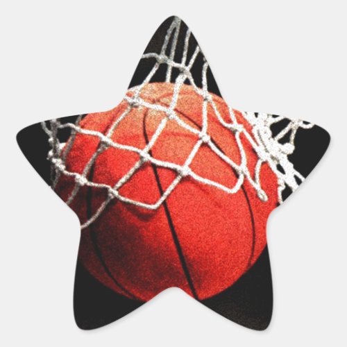 Basketball Art Star Sticker
