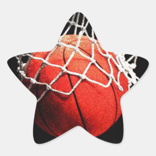 Basketball Art Star Sticker