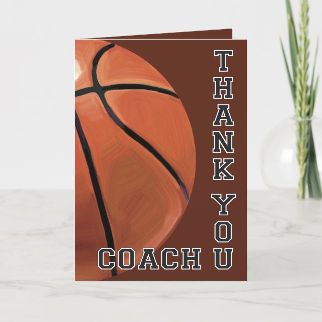 Basketball Art Thank You Coach (Front)