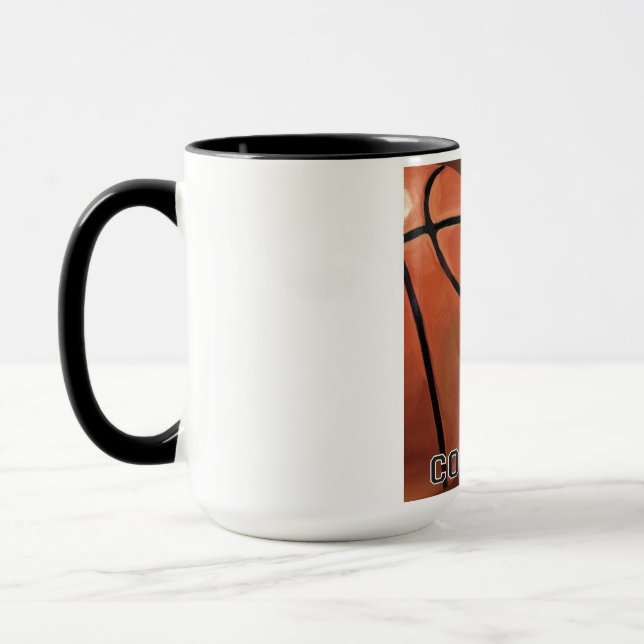 Basketball Art Thank You Coach Mug (Left)