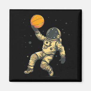 Basketball Artwork Basketball Lover Astronaut Bbal Magnet