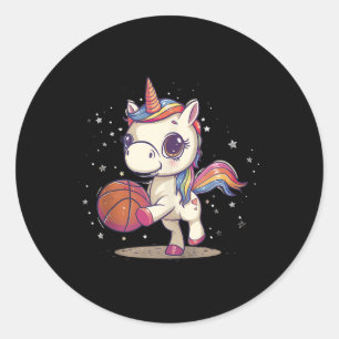 Basketball Artwork Basketball Lover Drawing Cute U Classic Round Sticker