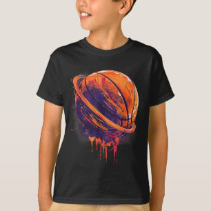 Basketball Artwork Basketball Lover Planet Waterco T-Shirt
