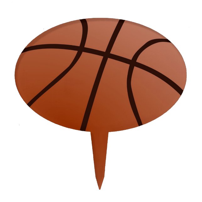 Basketball Artwork Cake Topper (Front)