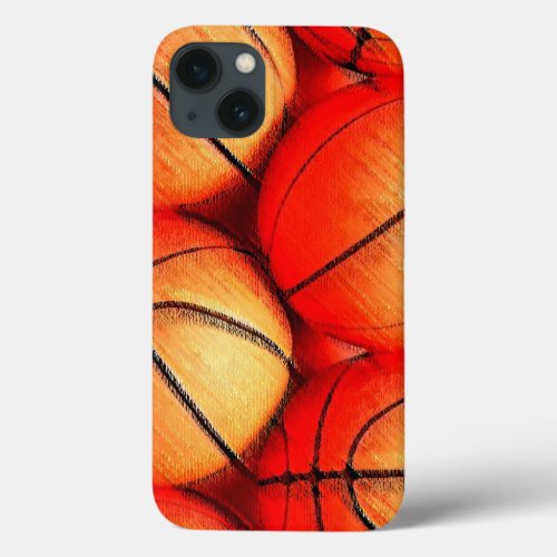 Basketball Artwork iPhone 13 Case