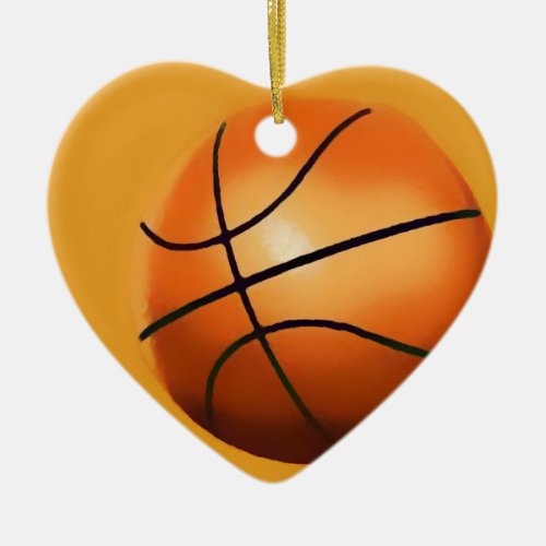 Basketball Artwork Ceramic Ornament