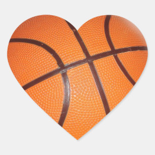 Basketball Artwork Heart Sticker