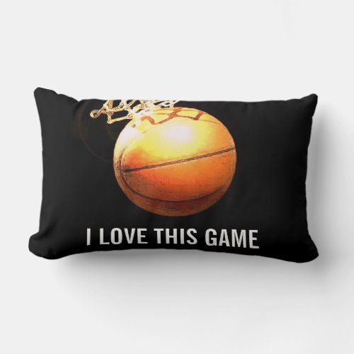 Basketball Artwork Lumbar Pillow