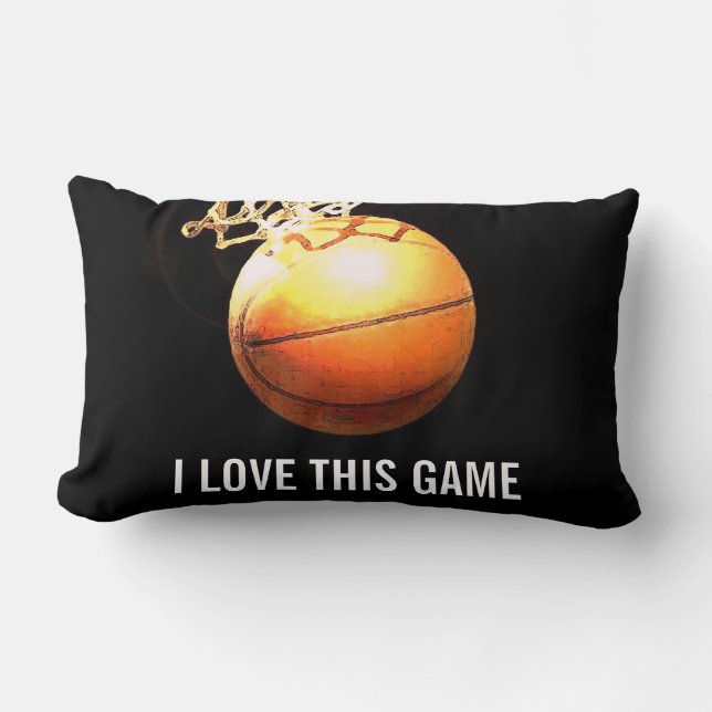 Basketball Artwork Lumbar Pillow (Front)