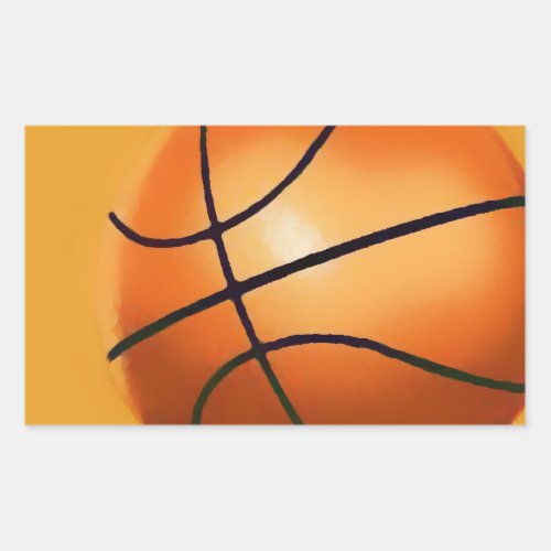 Basketball Artwork Rectangular Sticker