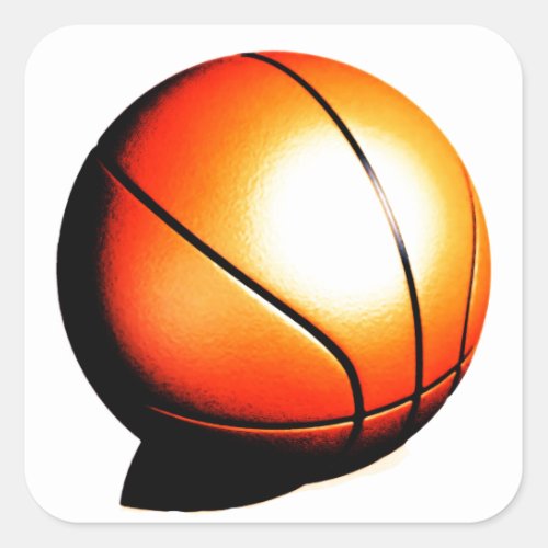 Basketball Artwork Square Sticker