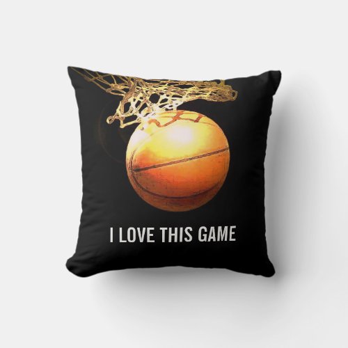 Basketball Artwork Throw Pillow
