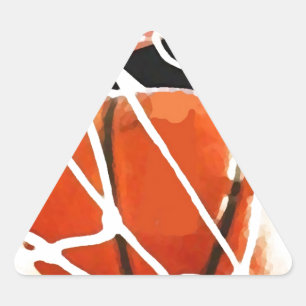 Basketball Artwork Triangle Sticker