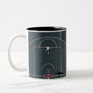 Basketball Artwork Two-Tone Coffee Mug