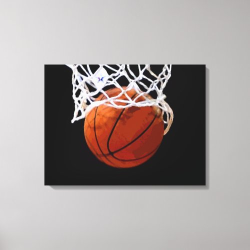 Basketball Artwork Wrapped Canvas