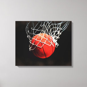 Basketball Artwork Wrapped Canvas Print